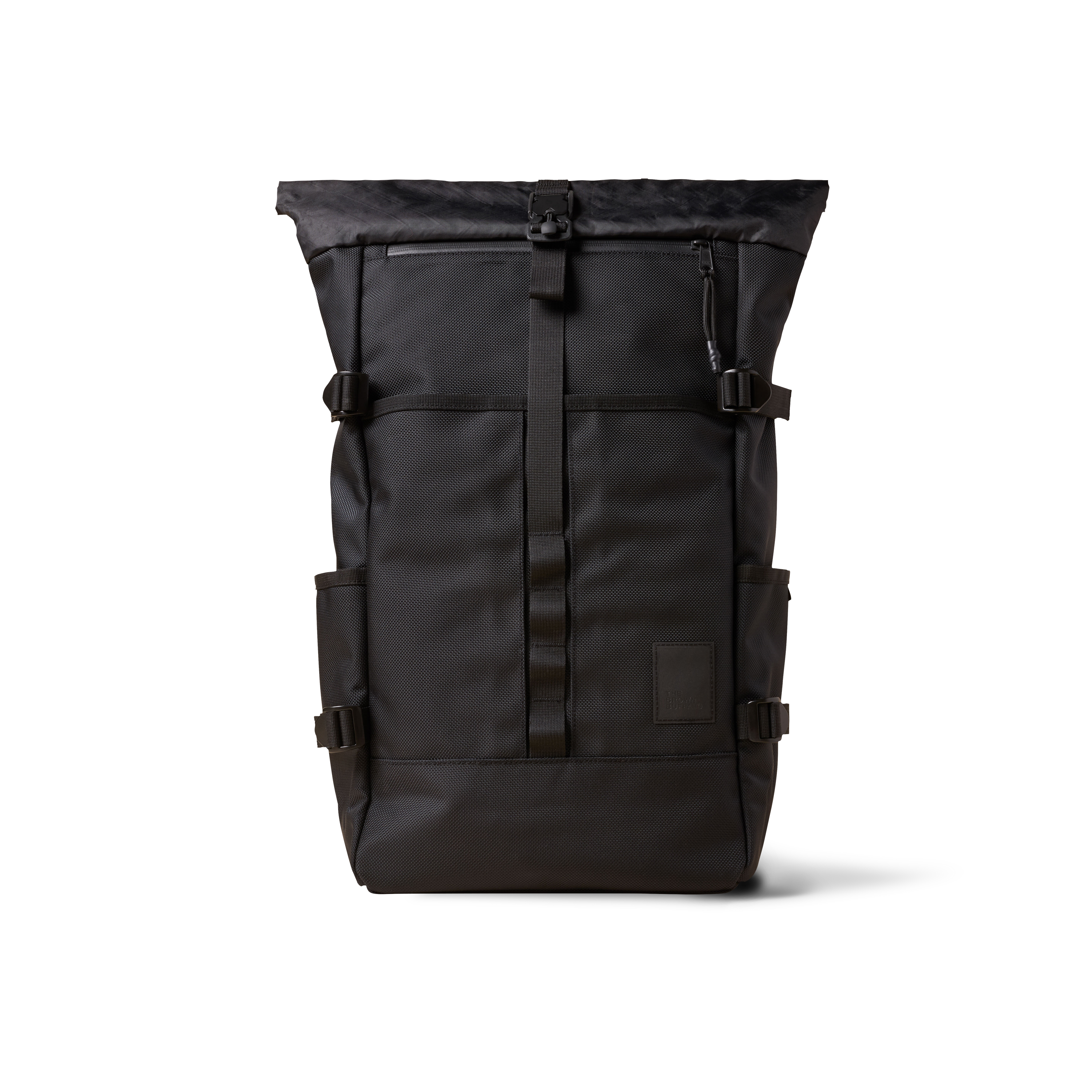 the-brown-buffalo-rolltop-bag-edc-weather-resistant-everyday-use-cordura-1050d-ballistic-nylon-black