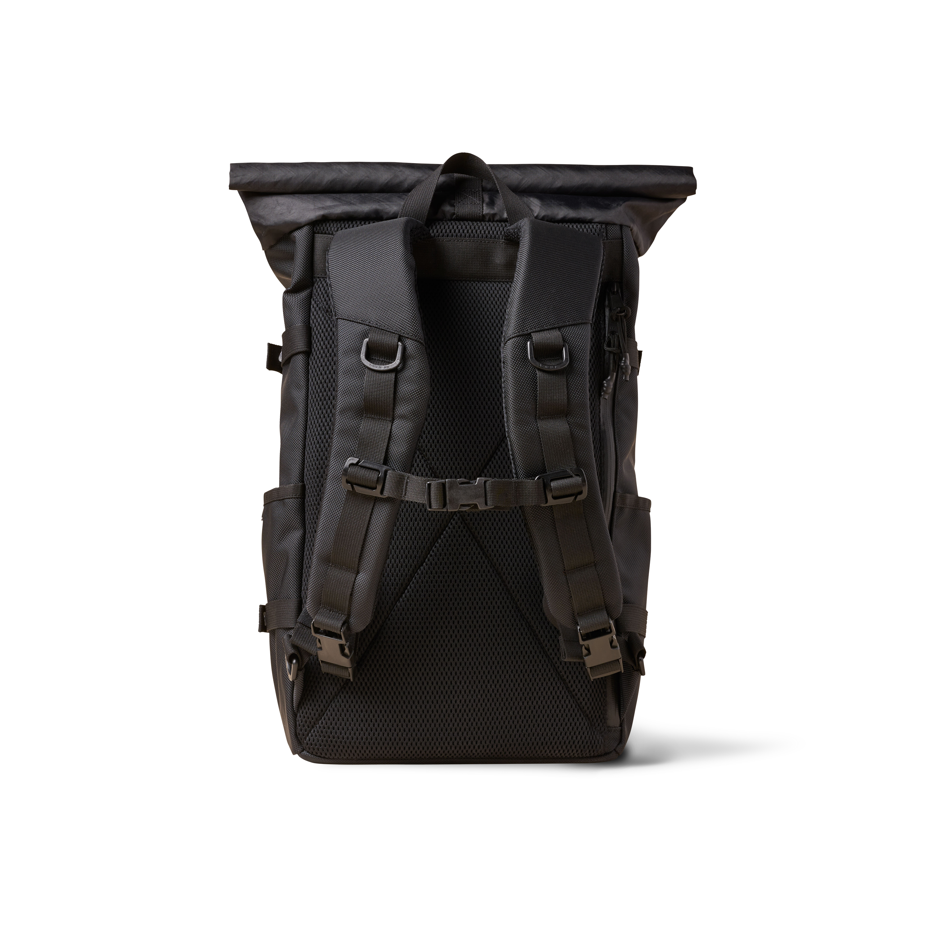 the-brown-buffalo-rolltop-bag-edc-weather-resistant-everyday-use-cordura-1050d-ballistic-nylon-black