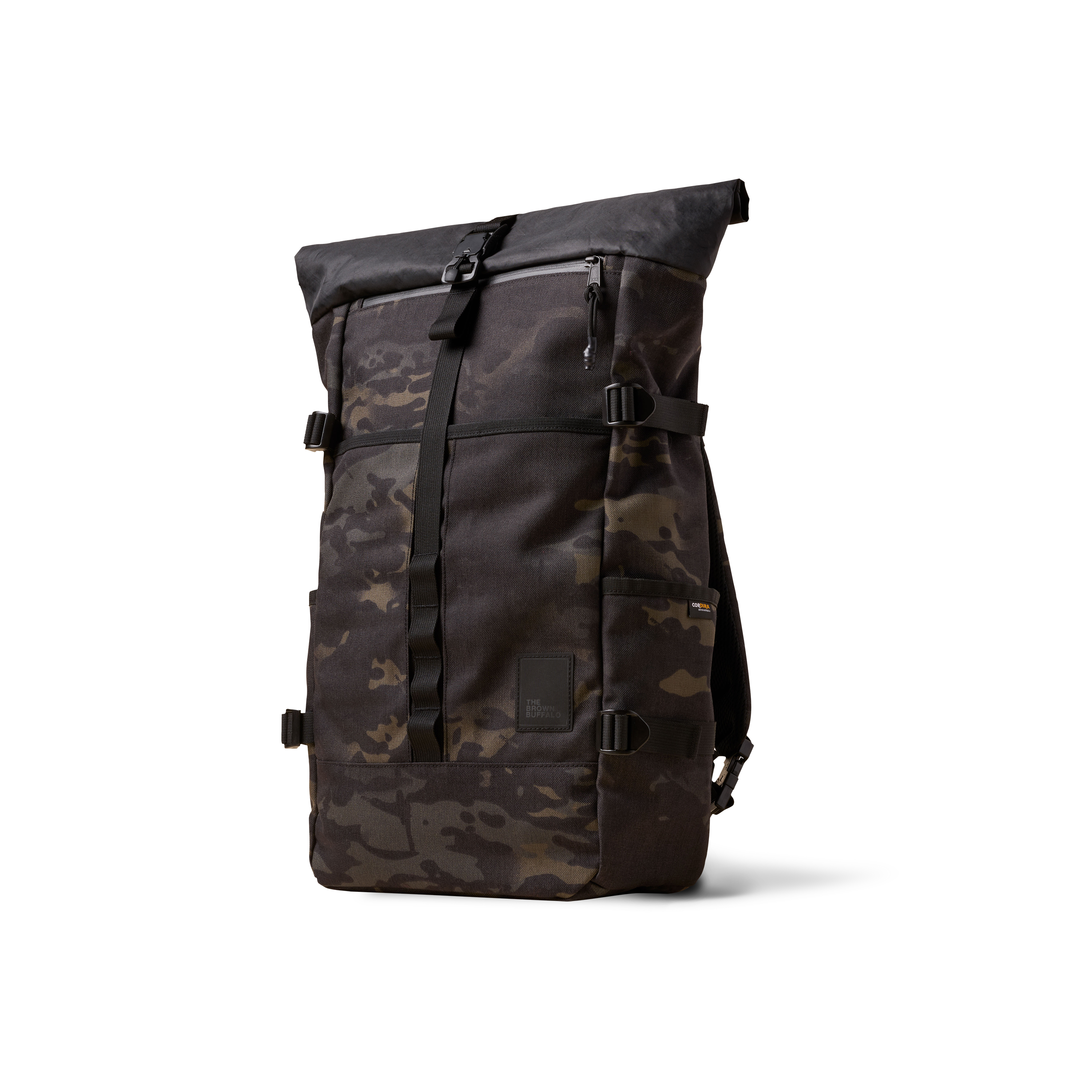 the-brown-buffalo-rolltop-bag-edc-weather-resistant-everyday-use-1000d-nylon-multicam-black
